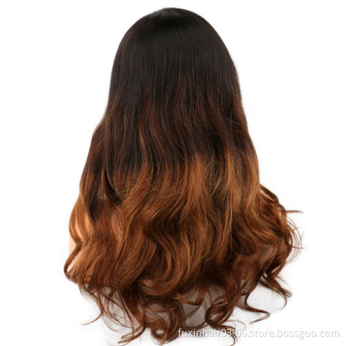 Wholesale Ombre Human Hair Wigs T1b/30 Ombre Color Brazilian Human Virgin Hair Lace Front Wigs For Black Women